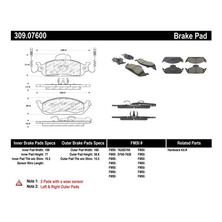 StopTech Performance Brake Pads