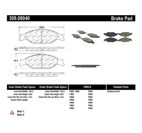 StopTech Performance Brake Pads