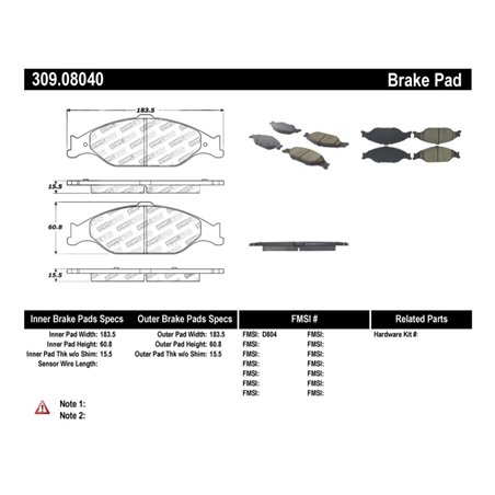 StopTech Performance Brake Pads