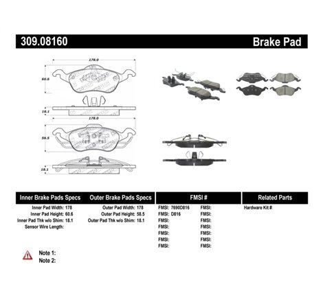 StopTech Performance Brake Pads