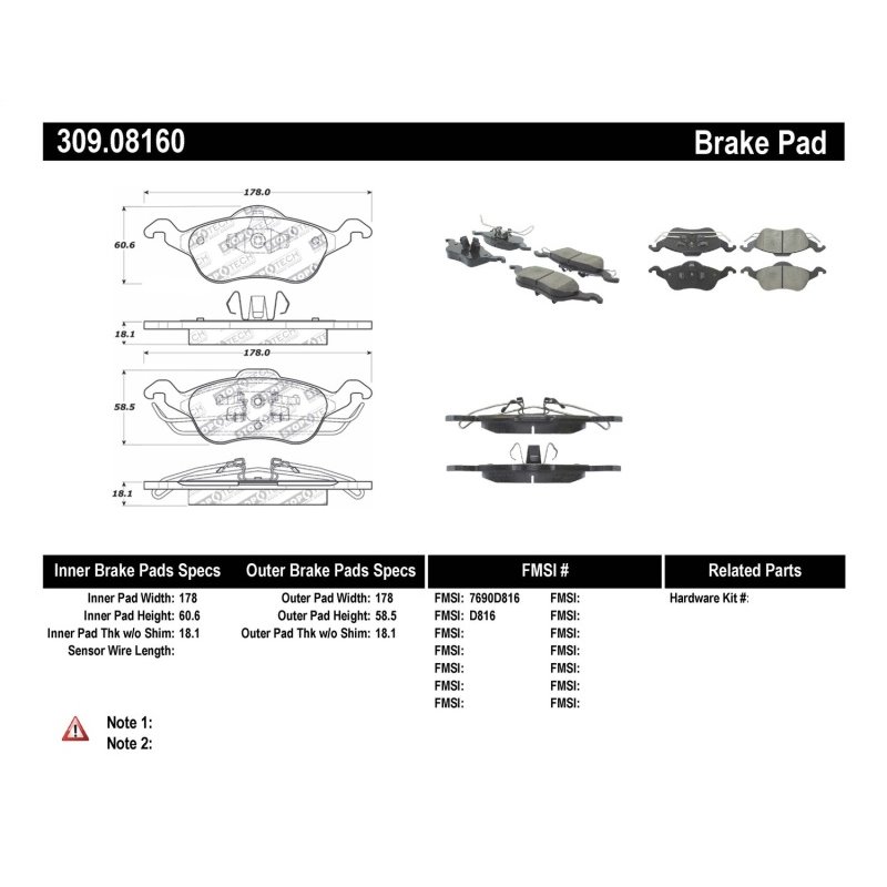 StopTech Performance Brake Pads