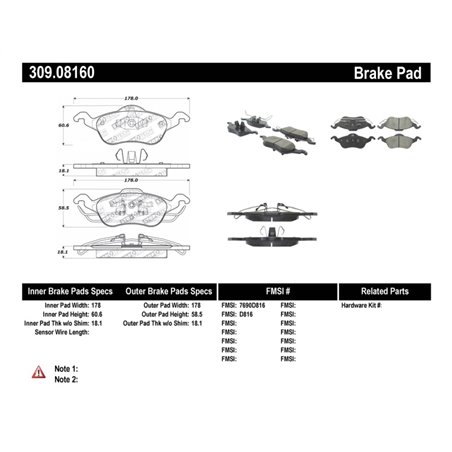 StopTech Performance Brake Pads