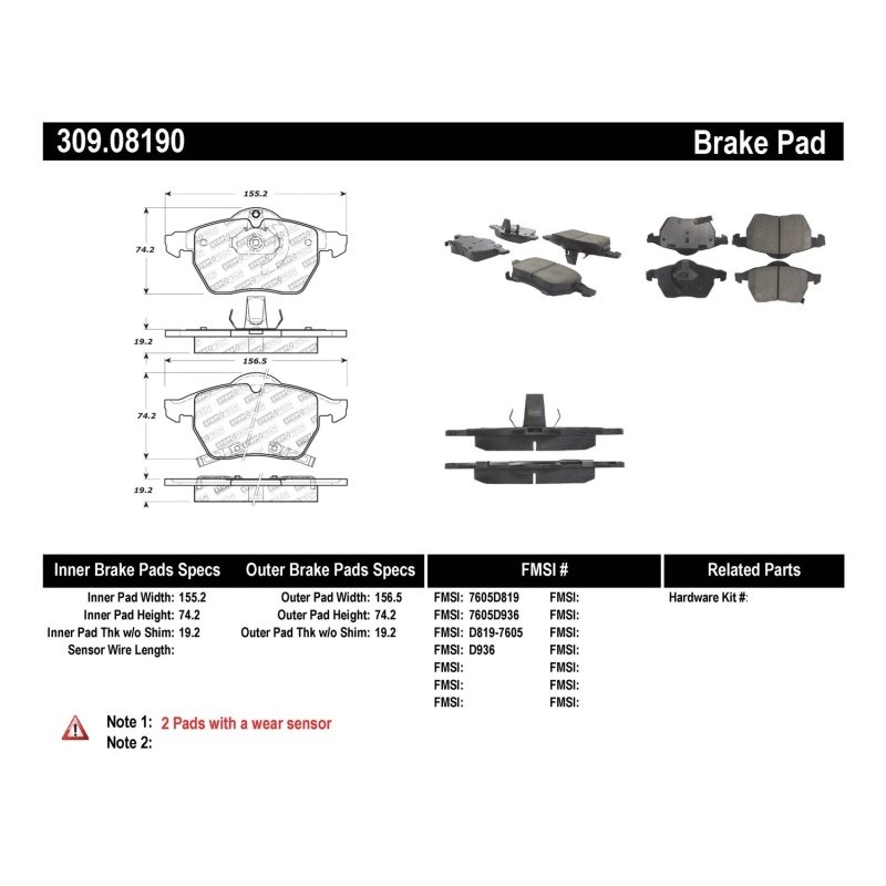 StopTech Performance Brake Pads