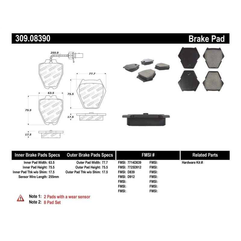 StopTech Performance Brake Pads