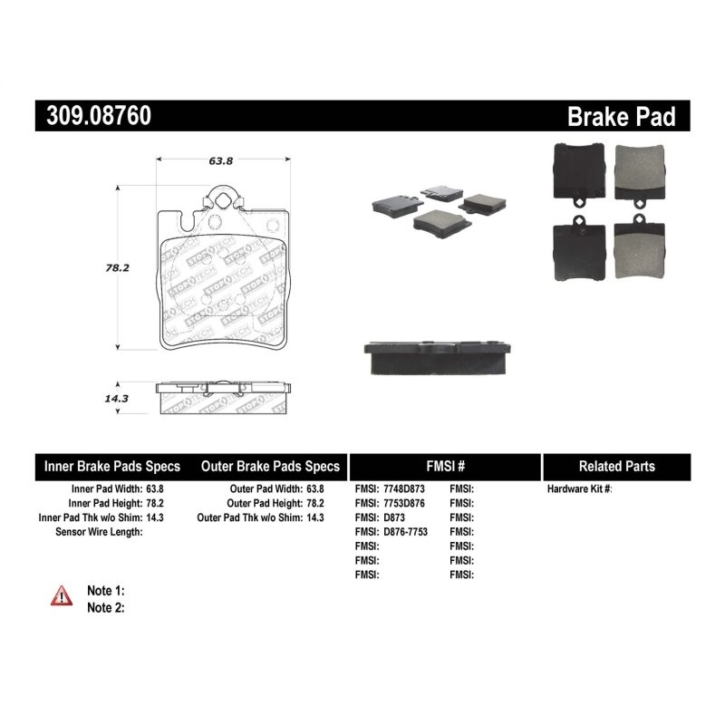 StopTech Performance Brake Pads