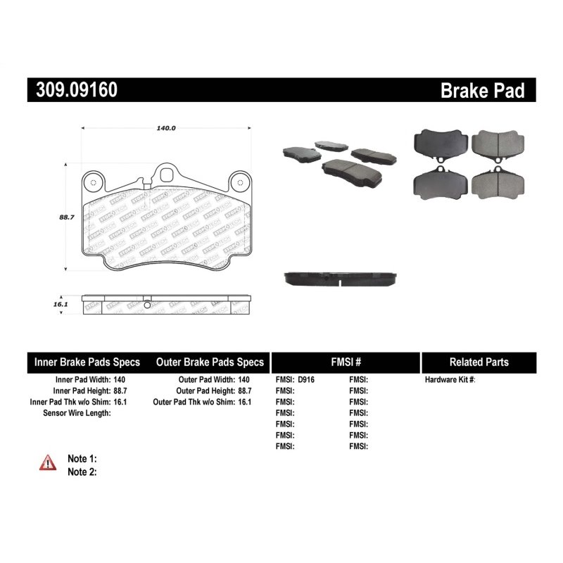 StopTech Performance Brake Pads