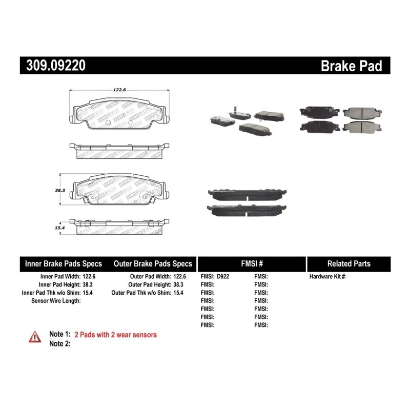 StopTech Performance Brake Pads