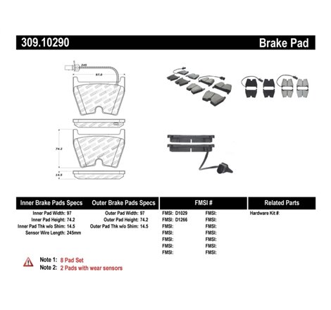 StopTech Performance Brake Pads