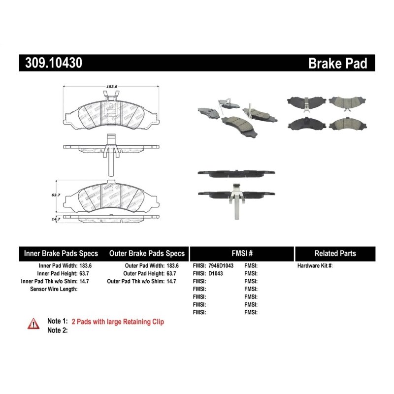 StopTech Performance Brake Pads