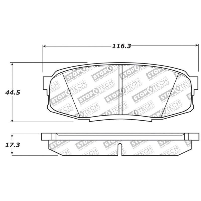 StopTech 13-18 Toyota Land Cruiser Performance Rear Brake Pads