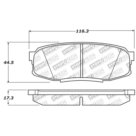 StopTech 13-18 Toyota Land Cruiser Performance Rear Brake Pads