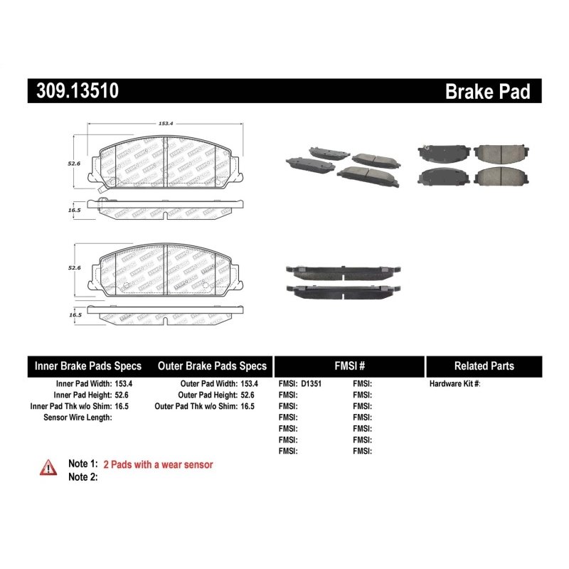 StopTech Performance Brake Pads