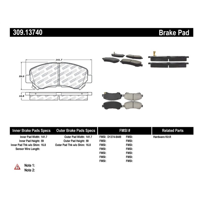 StopTech Performance Brake Pads