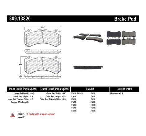 StopTech Performance Brake Pads