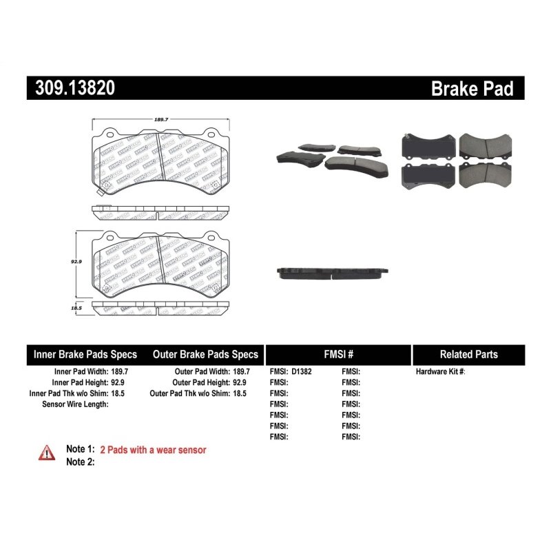 StopTech Performance Brake Pads