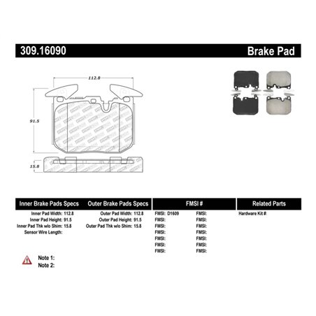 StopTech Performance Brake Pads