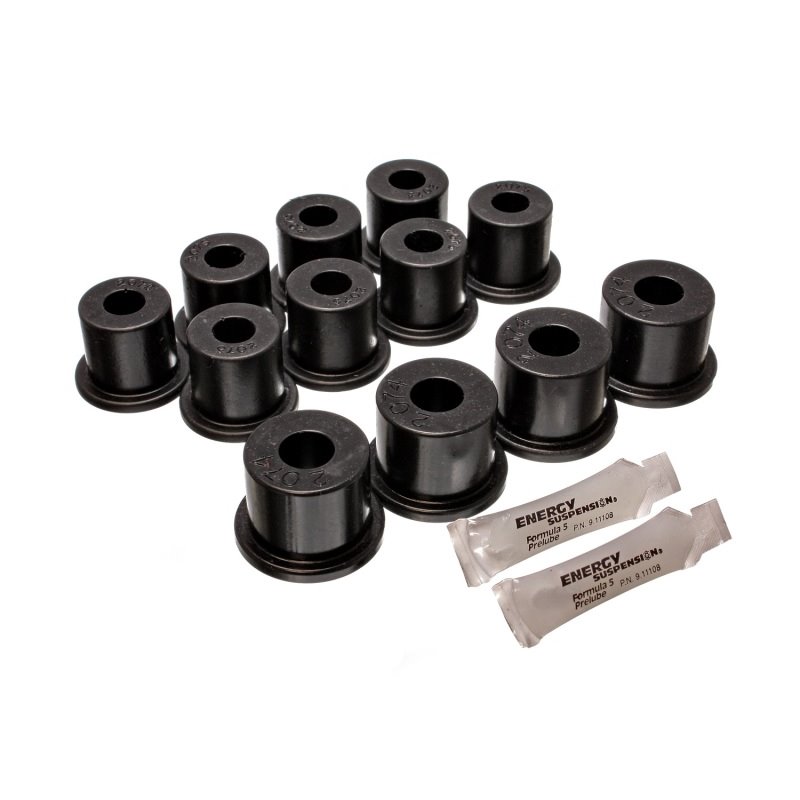 Energy Suspension 80-86 Nissan 720 & Hardbody Pickup 2WD Black Rear Leaf Spring Bushing Set