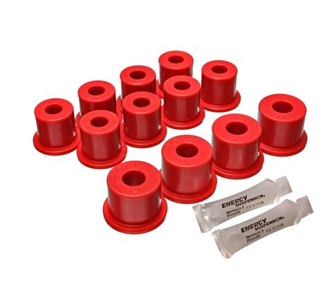 Energy Suspension 80-86 Nissan 720 & Hardbody Pickup 2WD Red Rear Leaf Spring Bushing Set