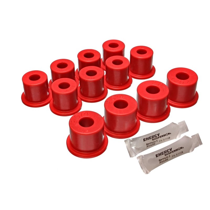 Energy Suspension 80-86 Nissan 720 & Hardbody Pickup 2WD Red Rear Leaf Spring Bushing Set