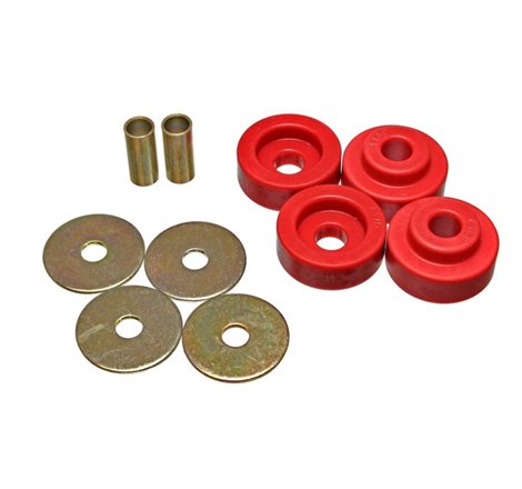 Energy Suspension 73-79 Chrysler B-Body Red Torsion Bar Crossmember Mount Bushing Set