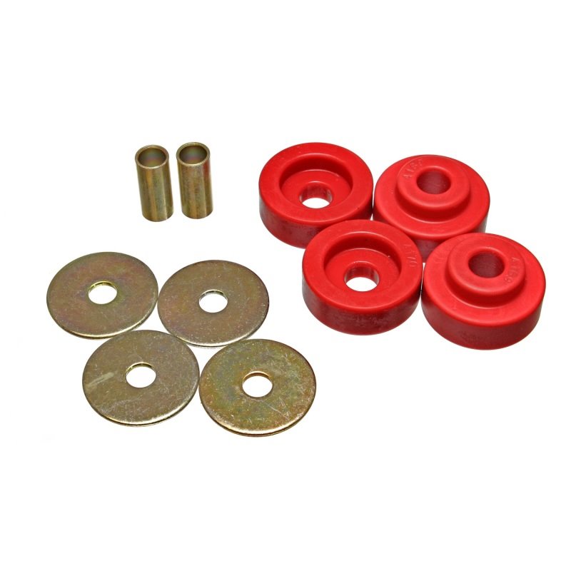 Energy Suspension 73-79 Chrysler B-Body Red Torsion Bar Crossmember Mount Bushing Set