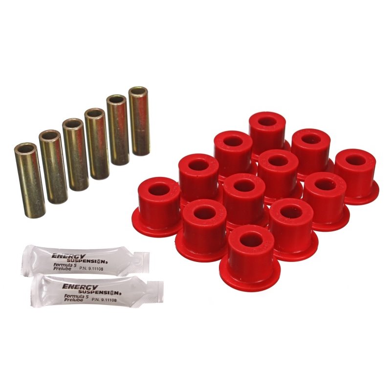 Energy Suspension 72-81 Scout II Red Front & Rear Leaf Spring Bushing Set