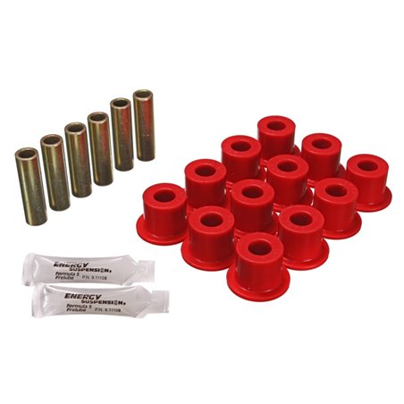 Energy Suspension 72-81 Scout II Red Front & Rear Leaf Spring Bushing Set