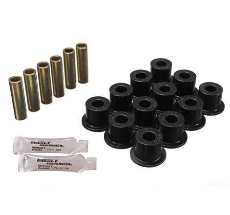 Energy Suspension 72-81 Scout II Black Front & Rear Leaf Spring Bushing Set