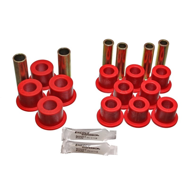 Energy Suspension 06/86-97 Nissan 720/Hardbody P/U 4WD Red Front Leaf Spring Bushing Set