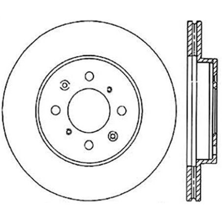 StopTech Power Slot 90-01 Integra / 93-05 Civic EX/93-97 Civic Si Fr Left Slotted CRYO-STOP Rotor