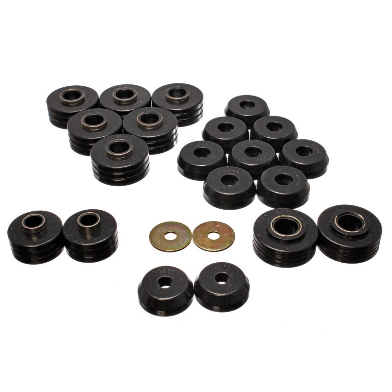 Energy Suspension 80-96 Ford Bronco 4WD Black Body Mount Set