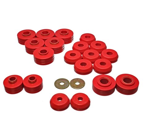 Energy Suspension 80-96 Ford Bronco 4WD Red Body Mount Set