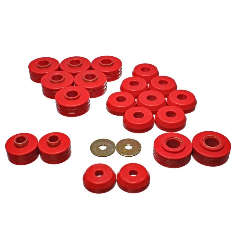 Energy Suspension 80-96 Ford Bronco 4WD Red Body Mount Set