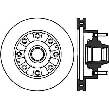 StopTech 00-02 Ford Excursion 2WD / 99-00 F250 SD 2WD Front Left Slotted CRYO-STOP Brake Rotors