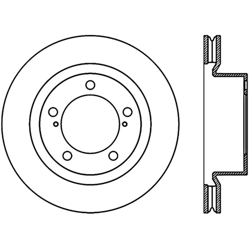 StopTech 08-13 Lexus LX 450/470/570 / 08-13 Land Cruiser Front Left Slotted CRYO-STOP Brake Rotor