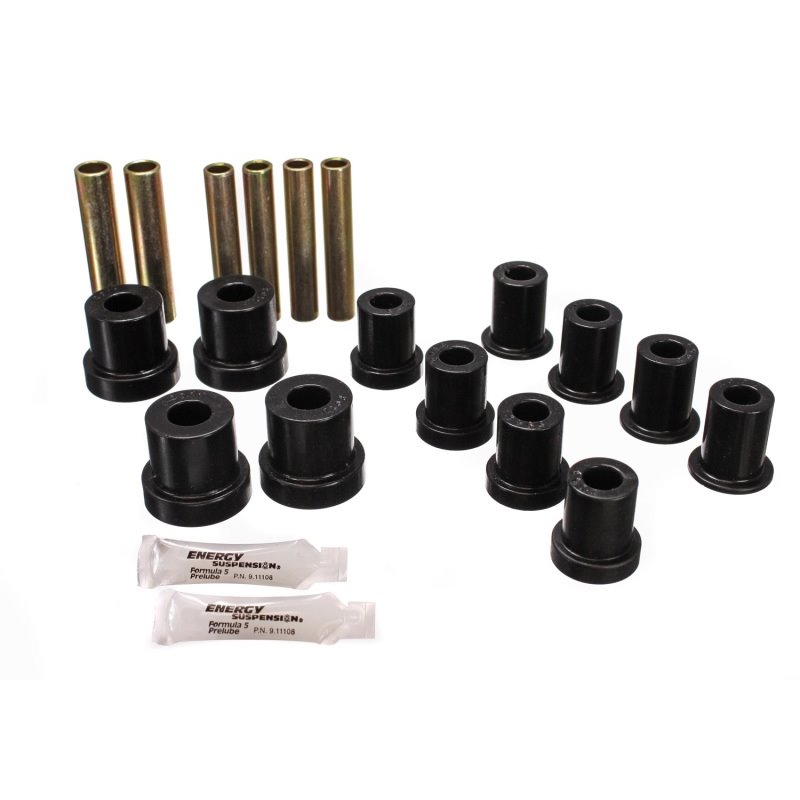 Energy Suspension 73-87 GM Denali XL/SUburban/Yukon XL 4WD Black Front Leaf Spring Bushing Set