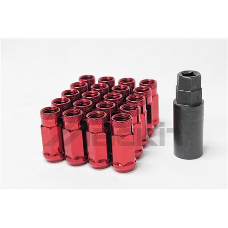 Wheel Mate Monster Open End Lug Nut Set of 20 - Red 1/2in