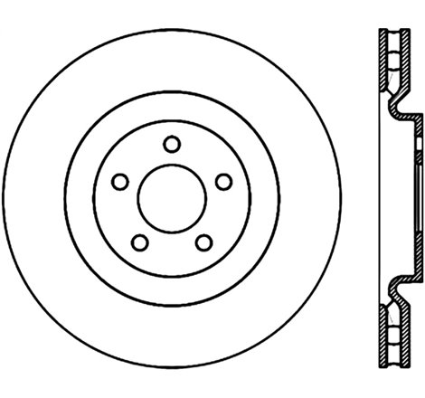 StopTech 07-13 Mustang Shelby / 11-13 Mustang GT Front Left Slotted & Drilled CRYO-STOP Brake Rotor