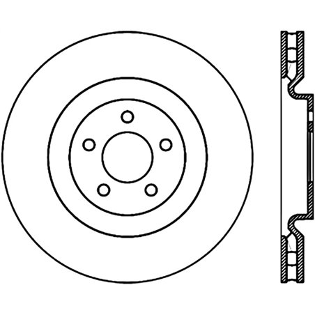 StopTech 07-13 Mustang Shelby / 11-13 Mustang GT Front Left Slotted & Drilled CRYO-STOP Brake Rotor