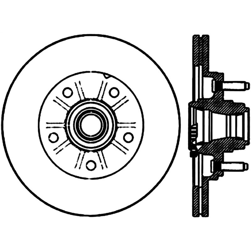 StopTech Power Slot 01-03 Ford F150 5 Lug Front Left Slotted CRYO Rotor