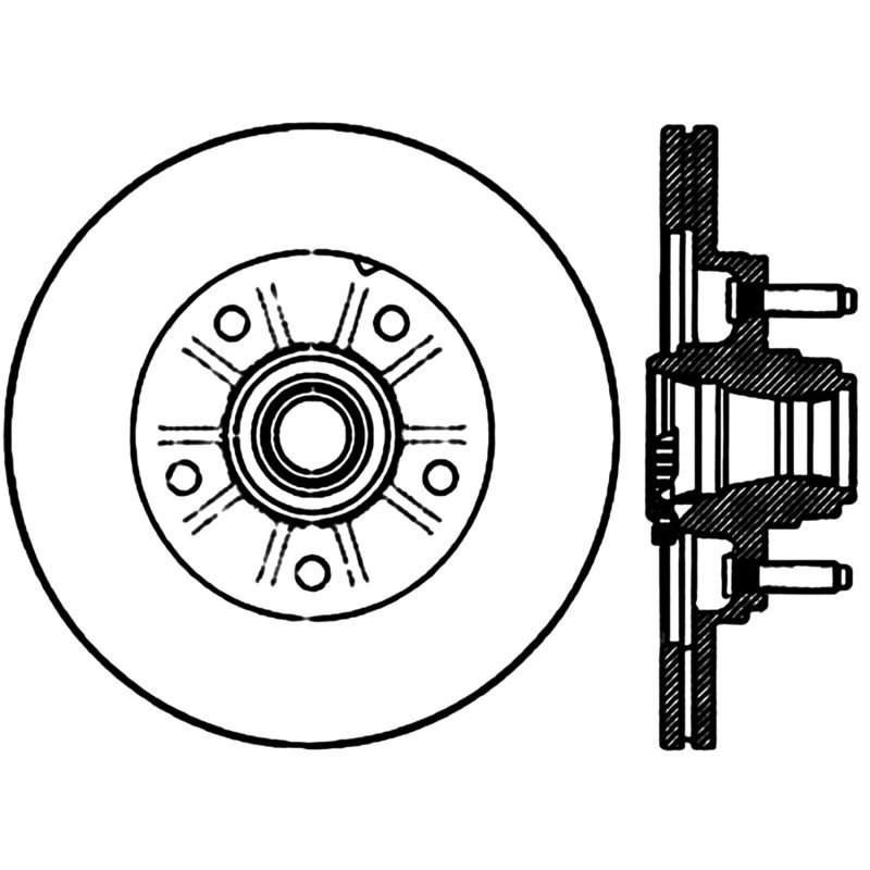 StopTech Power Slot 01-03 Ford F150 5 Lug Front Right Slotted CRYO Rotor