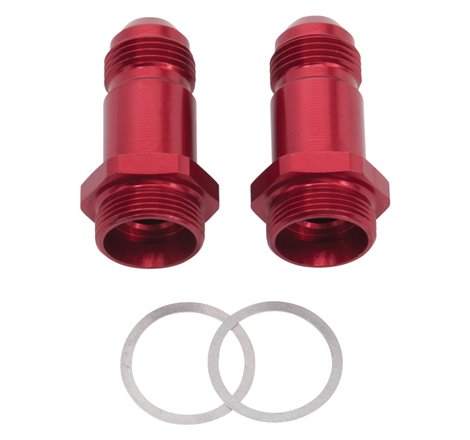 Russell Performance -8 AN Carb Adapter Fittings (2 pcs.) (Red)