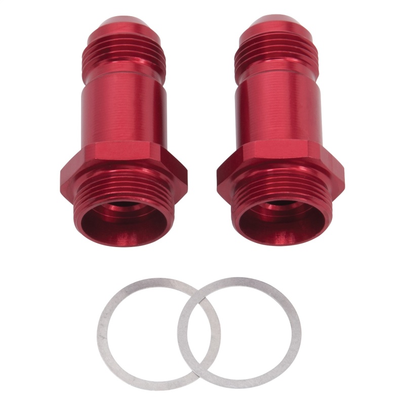 Russell Performance -8 AN Carb Adapter Fittings (2 pcs.) (Red)