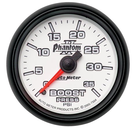 Autometer Phantom II 52.4mm Mechanical 0-35 PSI Boost Gauge