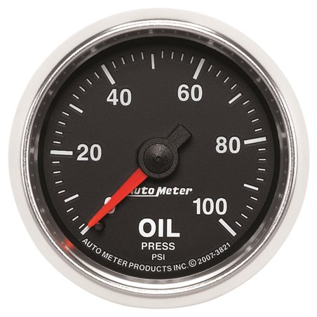 Autometer GS 52mm 0-100 PSI Mechanical Oil Pressure Gauge