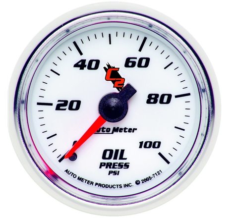 Autometer C2 52mm Mechanical 0-100 PSI Oil Pressure Gauge