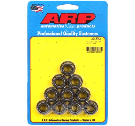 ARP M12 x 1.25 12-Point Nut Kit (Pack of 10)