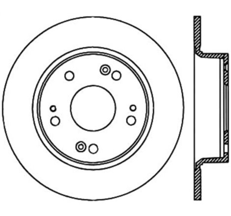 StopTech Power Slot 09-12 Acura TSX / 08-12 Honda Accord Coupe Rear Right Slotted CRYO Rotor