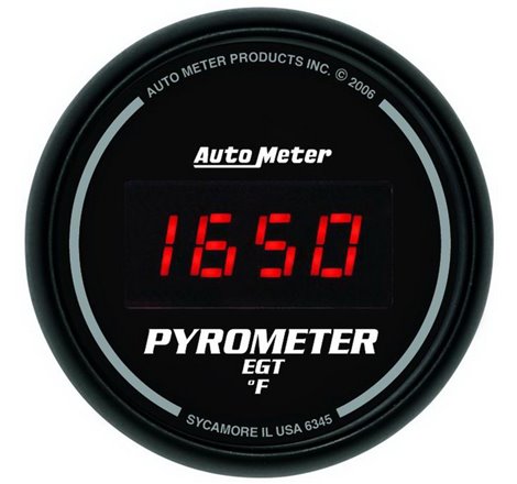 Autometer Z Series 52mm 0-2000 Deg F Digital EGT/Pyrometer Gauge