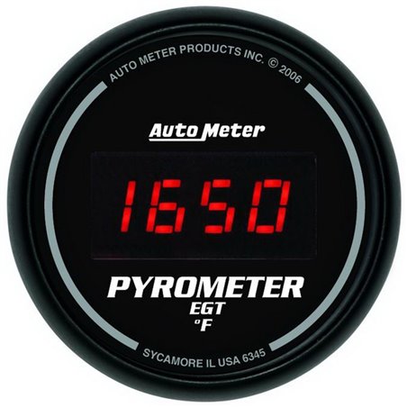 Autometer Z Series 52mm 0-2000 Deg F Digital EGT/Pyrometer Gauge